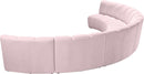 Infinity Pink Velvet 6pc. Modular Sectional - NY Furniture Direct (NY)