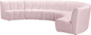 Infinity Pink Velvet 6pc. Modular Sectional - NY Furniture Direct (NY)