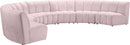 Infinity Pink Velvet 7pc. Modular Sectional - NY Furniture Direct (NY)