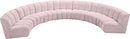 Infinity Pink Velvet 7pc. Modular Sectional - NY Furniture Direct (NY)