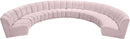 Infinity Pink Velvet 8pc. Modular Sectional - NY Furniture Direct (NY)