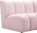 Infinity Pink Velvet 5pc. Modular Sectional - NY Furniture Direct (NY)