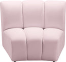 Infinity Pink Velvet Modular Chair - NY Furniture Direct (NY)