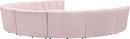 Infinity Pink Velvet 9pc. Modular Sectional - NY Furniture Direct (NY)
