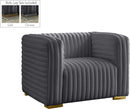 Ravish Grey Velvet Chair