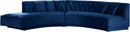 Kenzi Navy Velvet 2pc. Sectional - NY Furniture Direct (NY)