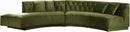 Kenzi Olive Velvet 2pc. Sectional - NY Furniture Direct (NY)