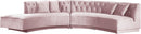 Kenzi Pink Velvet 2pc. Sectional - NY Furniture Direct (NY)