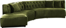 Kenzi Olive Velvet 2pc. Sectional - NY Furniture Direct (NY)