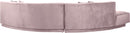 Kenzi Pink Velvet 2pc. Sectional - NY Furniture Direct (NY)