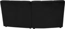 Limitless Black Velvet 2pc. Modular Sectional