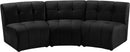 Limitless Black Velvet 3pc. Modular Sectional