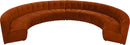 Limitless Cognac Velvet 10pc. Modular Sectional