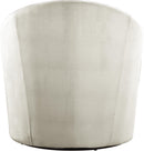 Alessio Cream Velvet Accent Chair - NY Furniture Direct (NY)