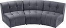 Limitless Grey Velvet 3pc. Modular Sectional