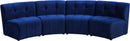 Limitless Navy Velvet 4pc. Modular Sectional