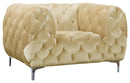 Mercer Beige Velvet Chair - NY Furniture Direct (NY)