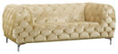 Mercer Beige Velvet Loveseat - NY Furniture Direct (NY)