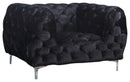 Mercer Black Velvet Chair - NY Furniture Direct (NY)