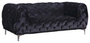 Mercer Black Velvet Loveseat - NY Furniture Direct (NY)