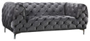 Mercer Grey Velvet Loveseat - NY Furniture Direct (NY)