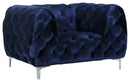 Mercer Navy Velvet Chair - NY Furniture Direct (NY)