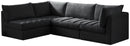 Jacob Black Velvet Modular Sectional - NY Furniture Direct (NY)