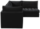 Jacob Black Velvet Modular Sectional - NY Furniture Direct (NY)