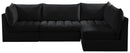 Jacob Black Velvet Modular Sectional - NY Furniture Direct (NY)