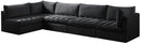 Jacob Black Velvet Modular Sectional - NY Furniture Direct (NY)