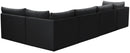 Jacob Black Velvet Modular Sectional - NY Furniture Direct (NY)
