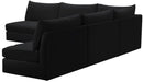 Jacob Black Velvet Modular Sectional - NY Furniture Direct (NY)
