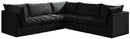 Jacob Black Velvet Modular Sectional - NY Furniture Direct (NY)