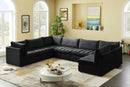 Jacob Black Velvet Modular Sectional - NY Furniture Direct (NY)