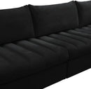 Jacob Black Velvet Modular Sectional - NY Furniture Direct (NY)