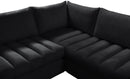 Jacob Black Velvet Modular Sectional - NY Furniture Direct (NY)