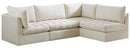 Jacob Cream Velvet Modular Sectional - NY Furniture Direct (NY)
