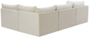 Jacob Cream Velvet Modular Sectional - NY Furniture Direct (NY)