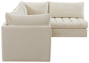 Jacob Cream Velvet Modular Sectional - NY Furniture Direct (NY)