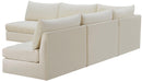 Jacob Cream Velvet Modular Sectional - NY Furniture Direct (NY)