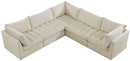 Jacob Cream Velvet Modular Sectional - NY Furniture Direct (NY)