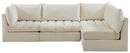 Jacob Cream Velvet Modular Sectional - NY Furniture Direct (NY)