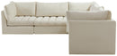 Jacob Cream Velvet Modular Sectional - NY Furniture Direct (NY)
