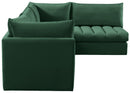 Jacob Green Velvet Modular Sectional - NY Furniture Direct (NY)