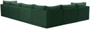 Jacob Green Velvet Modular Sectional - NY Furniture Direct (NY)