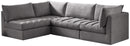 Jacob Grey Velvet Modular Sectional - NY Furniture Direct (NY)