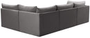 Jacob Grey Velvet Modular Sectional - NY Furniture Direct (NY)
