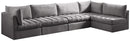 Jacob Grey Velvet Modular Sectional - NY Furniture Direct (NY)