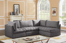 Jacob Grey Velvet Modular Sectional - NY Furniture Direct (NY)