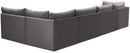 Jacob Grey Velvet Modular Sectional - NY Furniture Direct (NY)